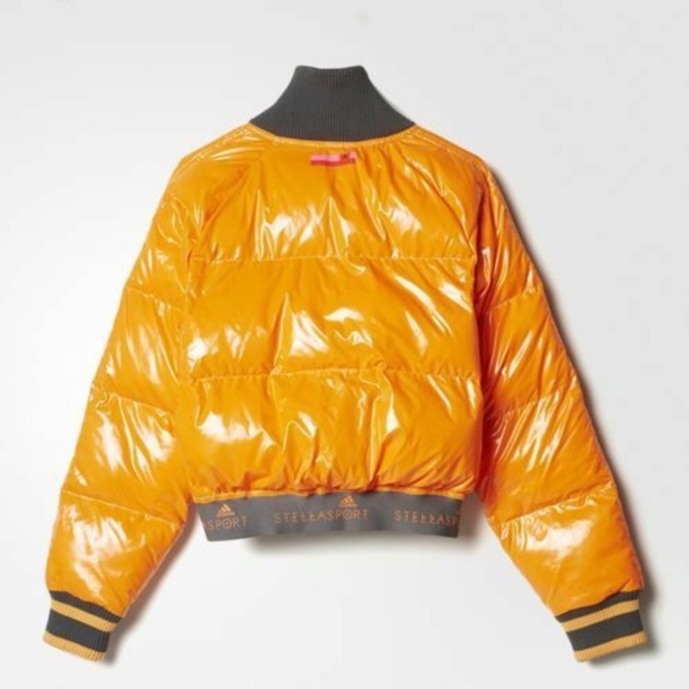 ADIDAS Women’s Stella Sport ORANGE Puffer Jacket - Picture 2 of 8